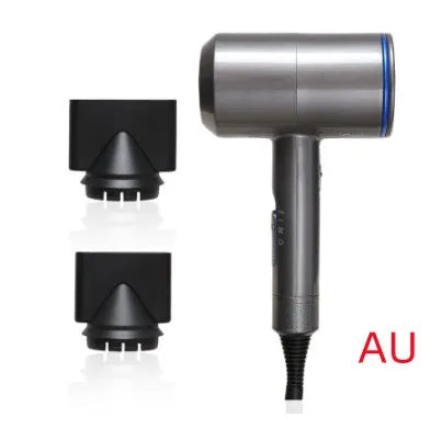Dual voltage 2000W hotel hair dryer with 2.5 metre cable in metallic black finish