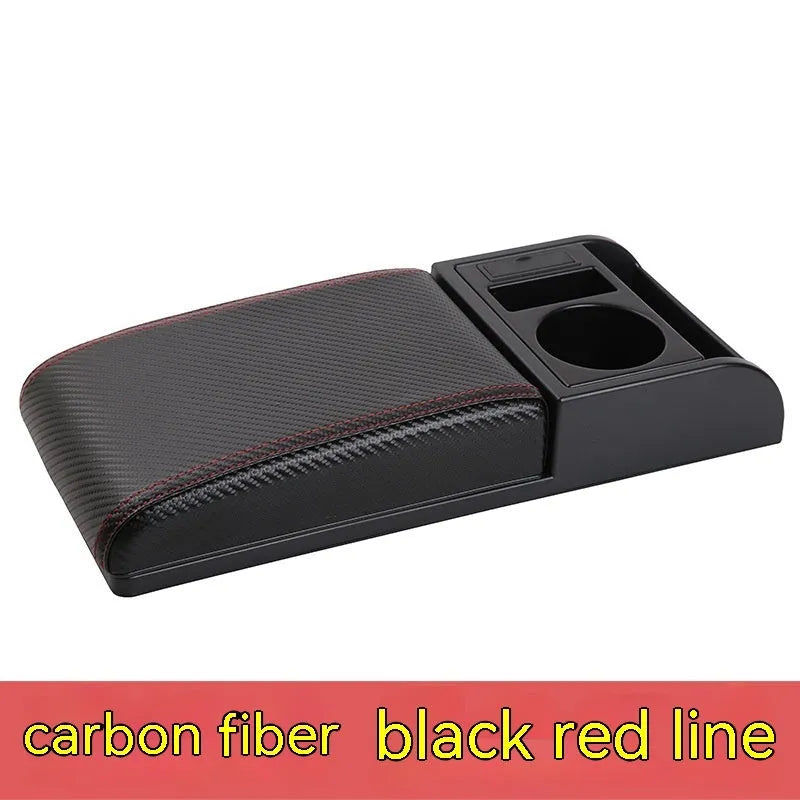 Universal car armrest box cover in plastic with height increase function