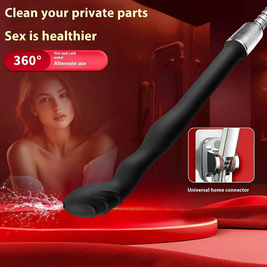 Black silicone hosepipe flusher for back court cleaning in large and small size options