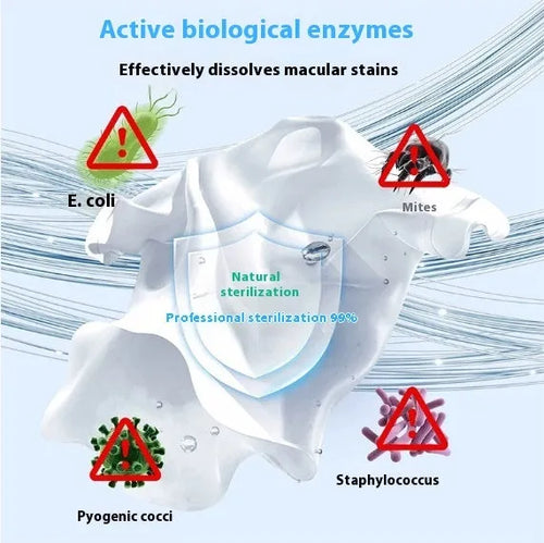Biological enzyme bubble powder laundry detergent bottle with active oxygen formula for stain removal