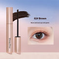 Long curling waterproof mascara in black and brown colours with volumising wand