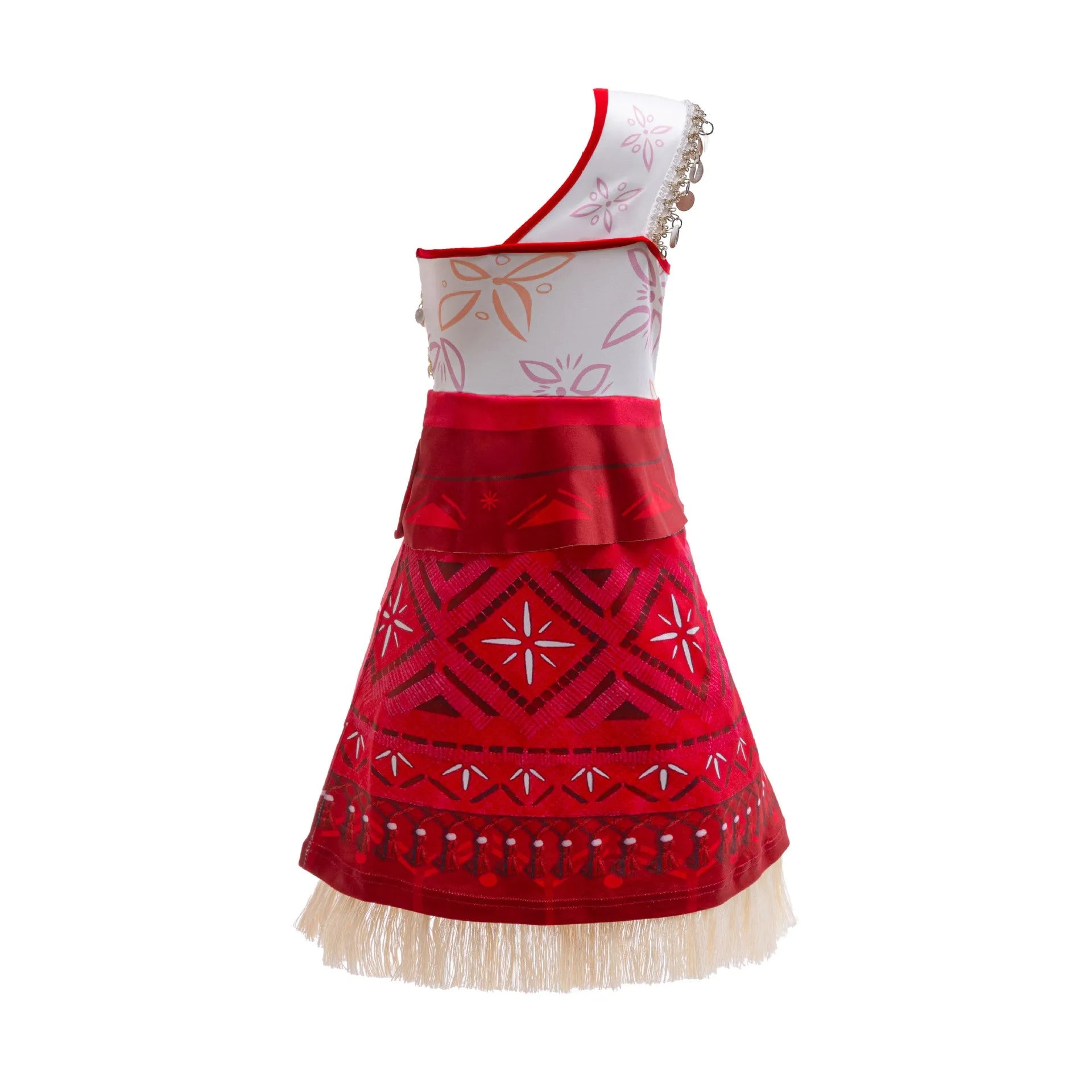 White cosplay princess dress made of milk silk fabric for girls performing on stage