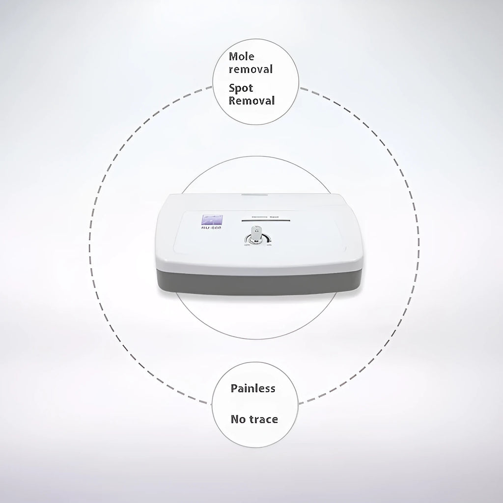 White electronic spot and mole removal pen beauty instrument for professional salon and home use.