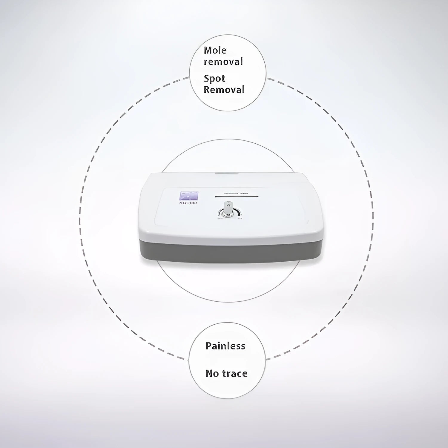 White electronic spot and mole removal pen beauty instrument for professional salon and home use.