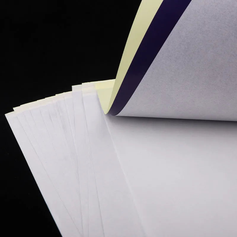A4 quadruple copy tattoo transfer paper sheets with transfer paste gel for stencil creation