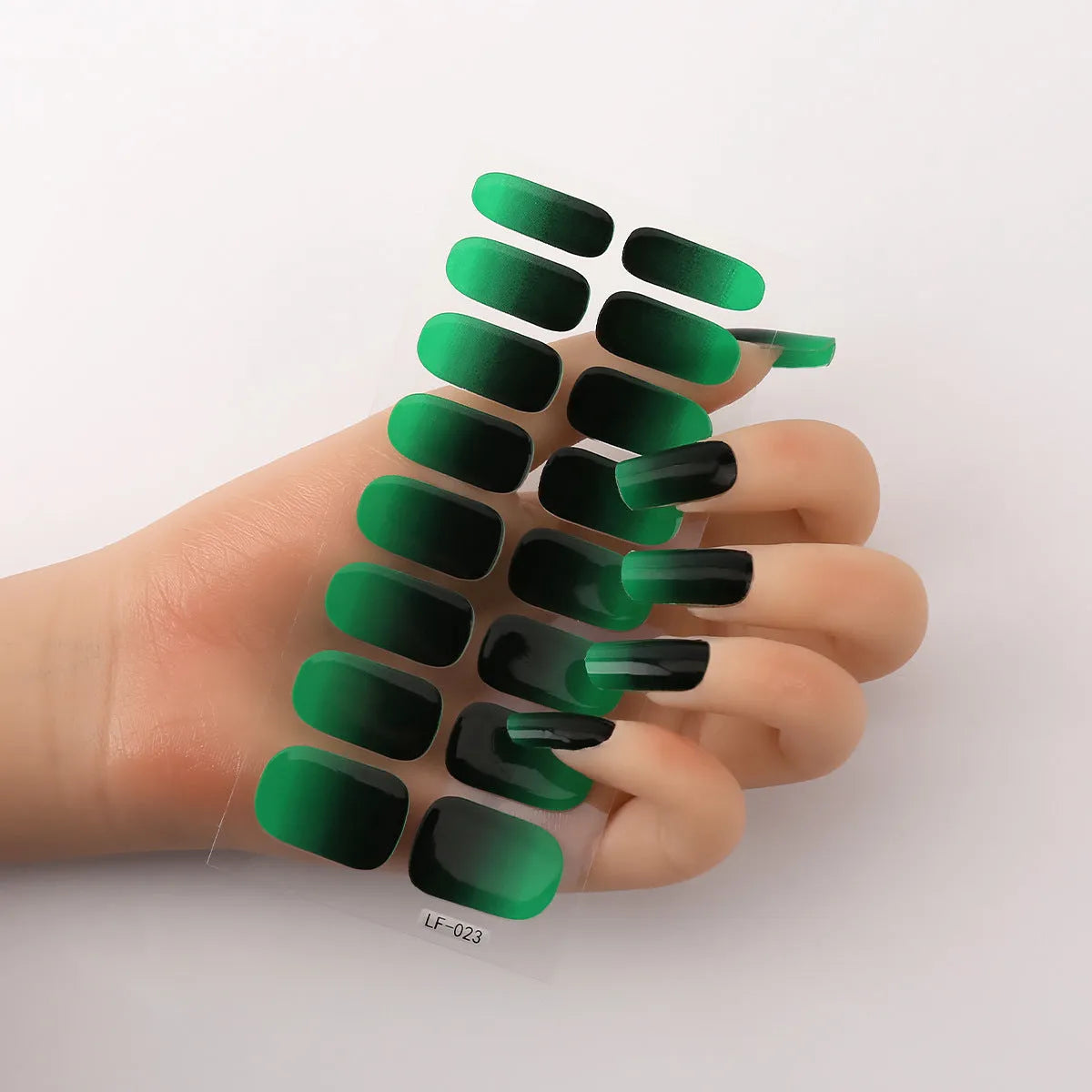 16 solid colour full nail stickers set with European and American simple designs including cross, rose, tulip patterns