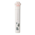Closed pink cat paw mini folding safety scissors showing the cartoon handle design.