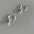 Geometric star shaped ear clips for women with electroplated copper construction and white gold plating