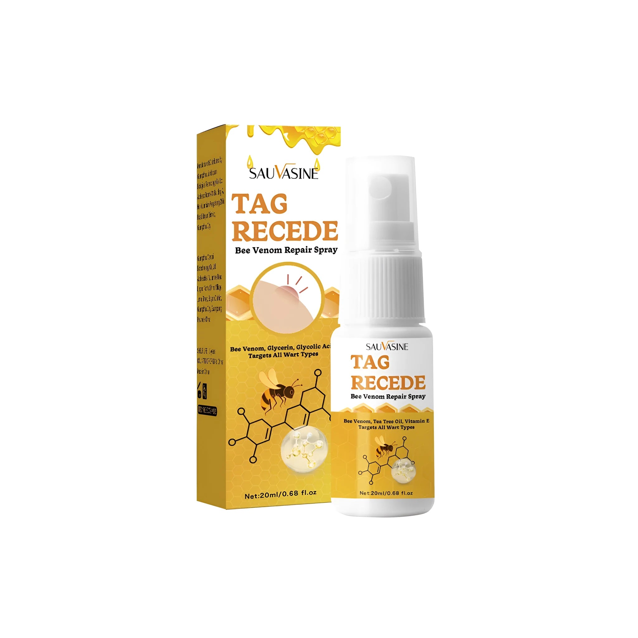 20ml bee wart removal spray bottle for skin moles and tags