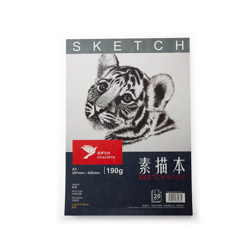 A4 sketchbook with spiral coil binding and 160g paper for drawing and colouring
