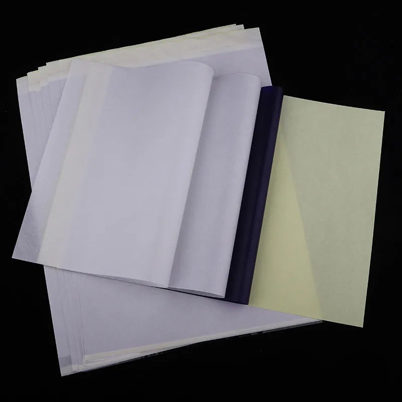 A4 quadruple copy tattoo transfer paper sheets with transfer paste gel for stencil creation