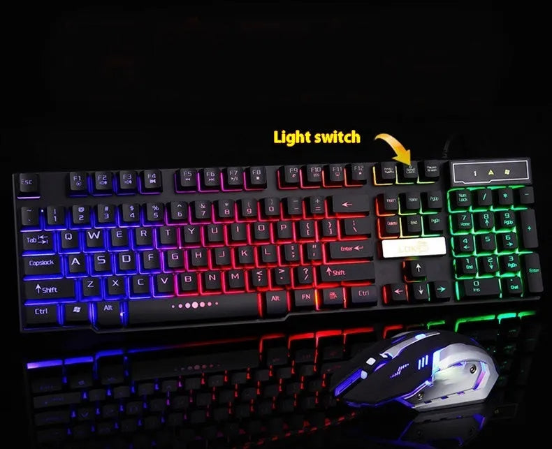 White and black glowing USB cable for gaming keyboards with LED lighting effects