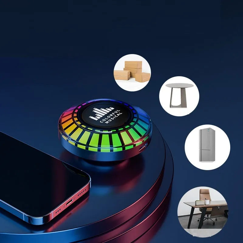 Voice control Bluetooth LED atmosphere light with polar light effect and stereo sound