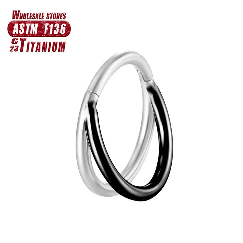 F136 titanium alloy nose ring body jewellery in silver, gold, rose gold, black and colourful finishes