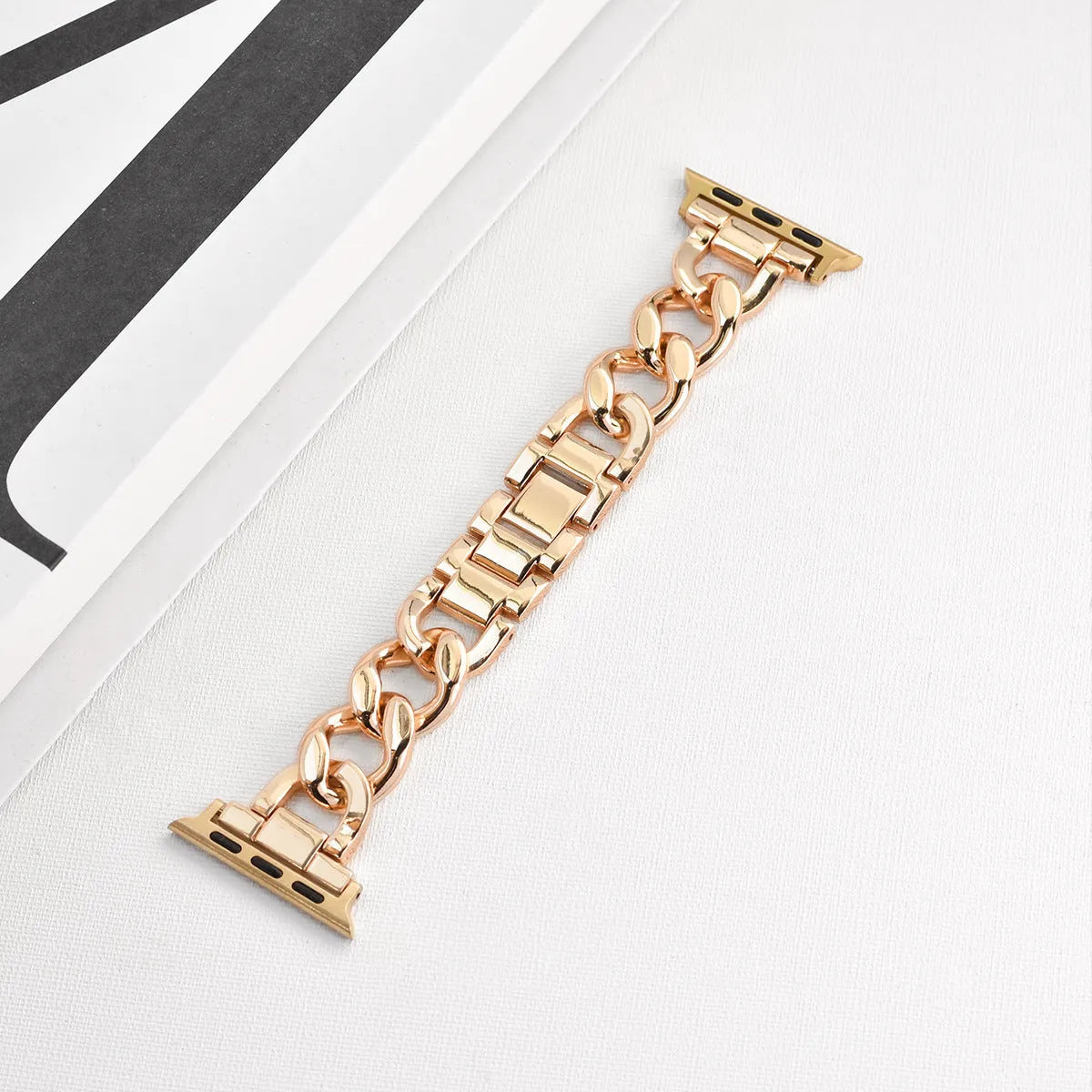 Denim chain metal replacement strap for Apple Watch in multiple colours and sizes