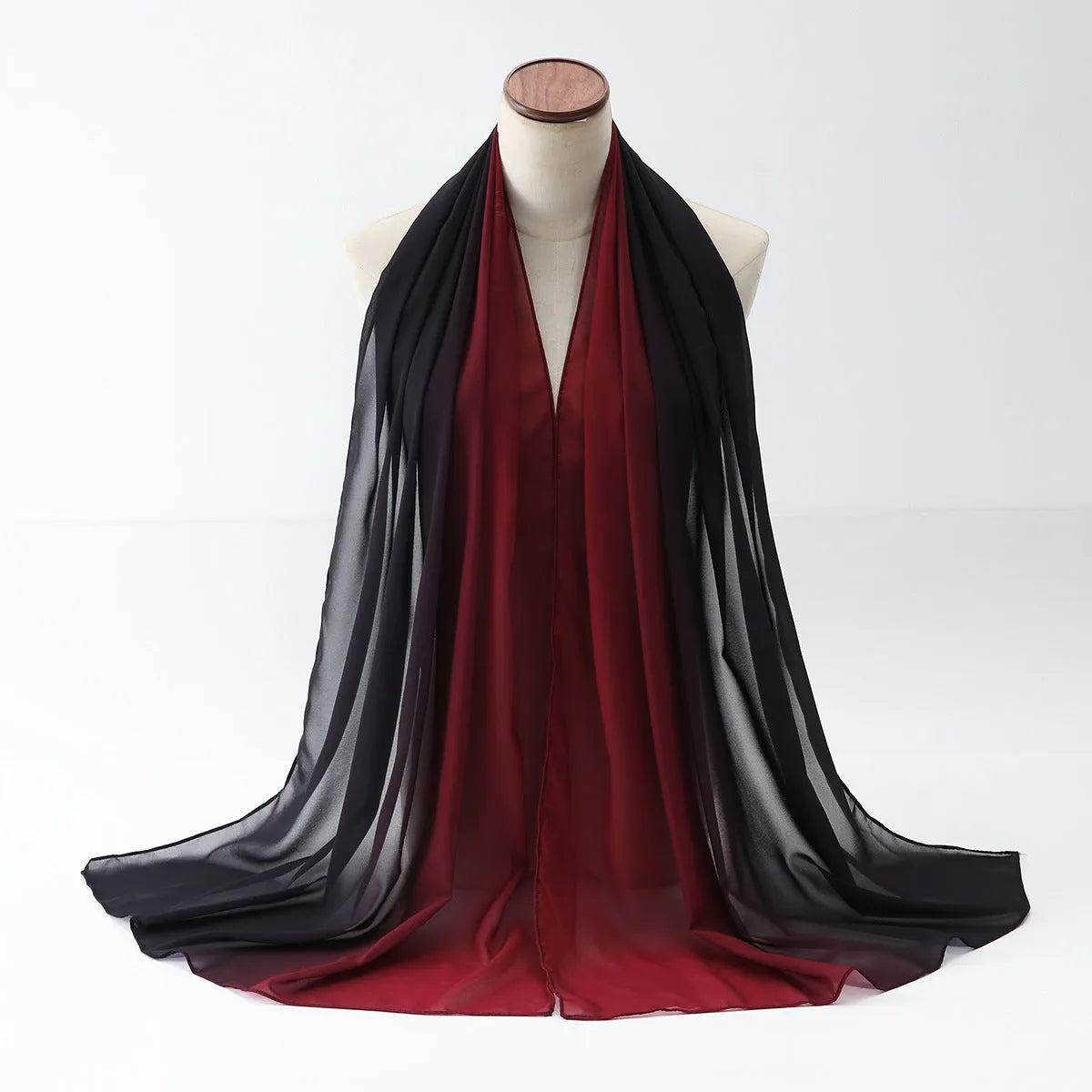 Women's lightweight chiffon summer scarf in ethnic Pu long style
