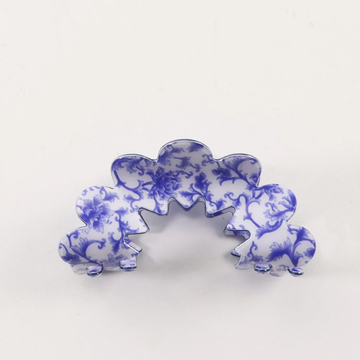 New Wave Grip Blue Series PVC barrette, asymmetric design for women, back head hair clip in natural style, multiple colour options