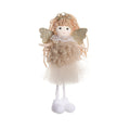 Cloth Christmas angel pendant with high ponytail in white, pink, and khaki colour options.