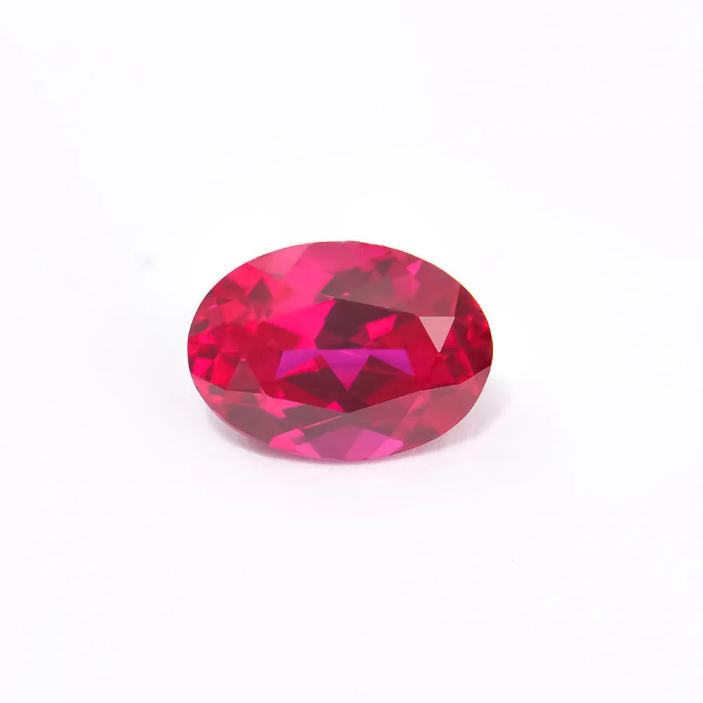 Lab-cultivated ruby gemstones in various cuts and carat weights for decorative use