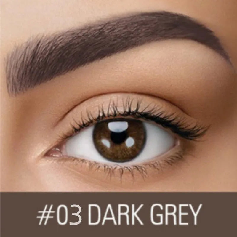 Waterproof eyebrow cream with quick-drying formula in dark grey and golden yellow shades