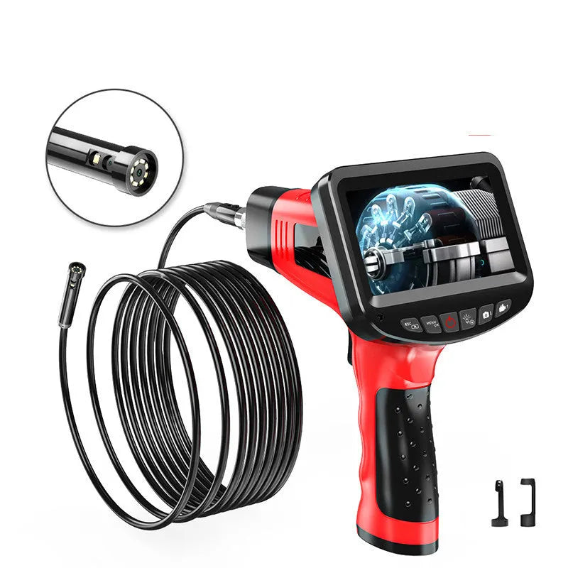 8.5mm dual-lens endoscope inspection camera with hard wire and snake pipeline options