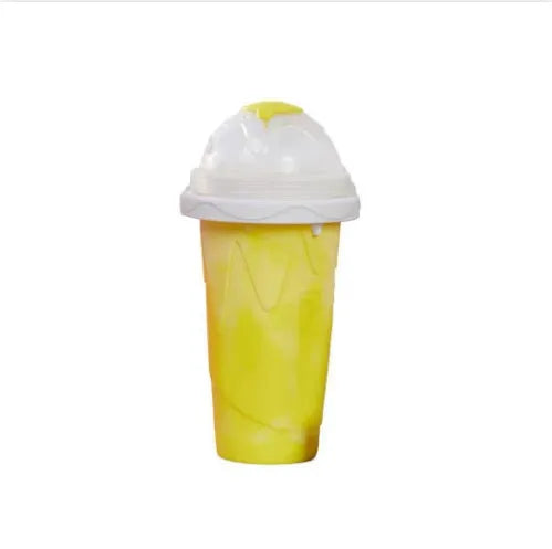 Blue quick refrigeration pinch cup with double-layer construction for fast drink cooling