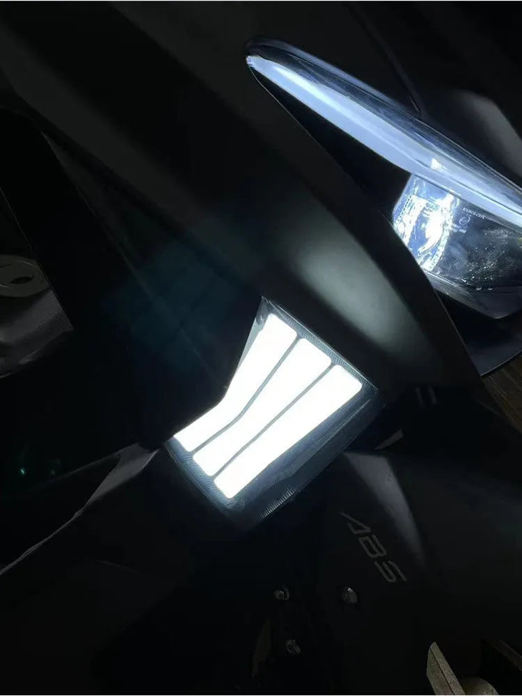 Yellow LED cornering lamp pair for Tianying TS150 motorcycle retrofit