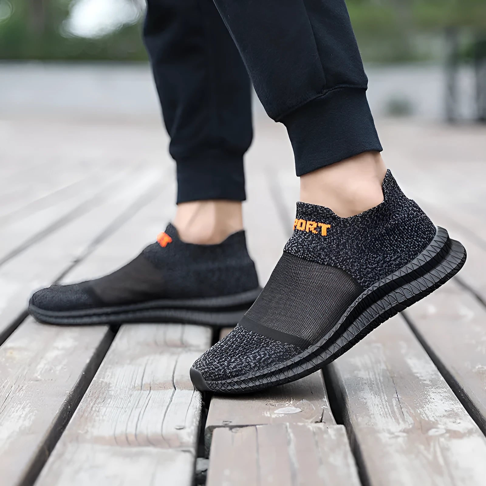 Casual flyknit sock shoes with lace design in khaki colour, showing low-top silhouette and round toe.