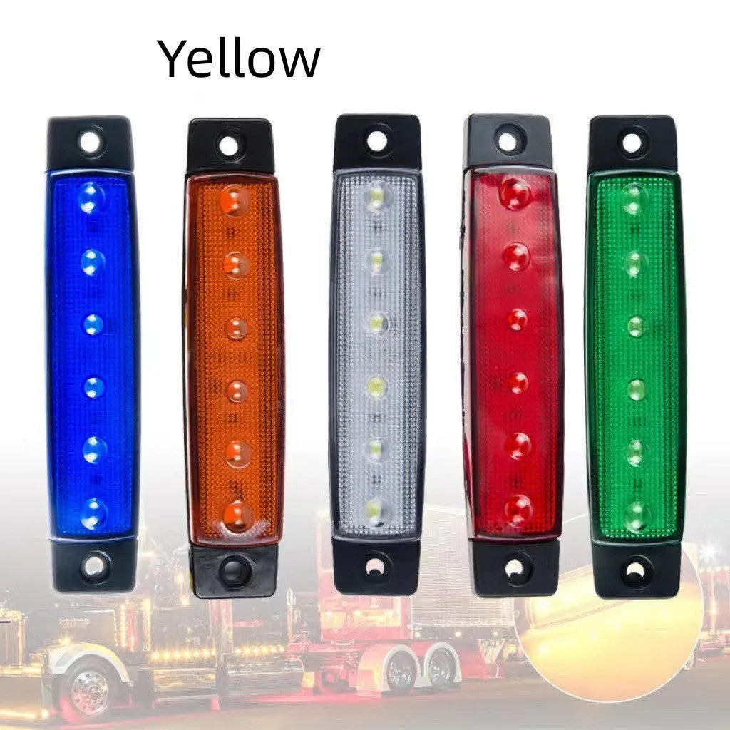 Trailer side warning light in PVC housing with multiple colour options for vehicle modifications