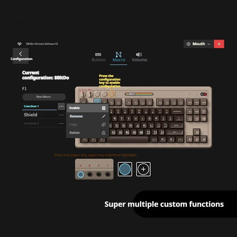 Retro87 C64 wireless Bluetooth mechanical gaming keyboard with retro design