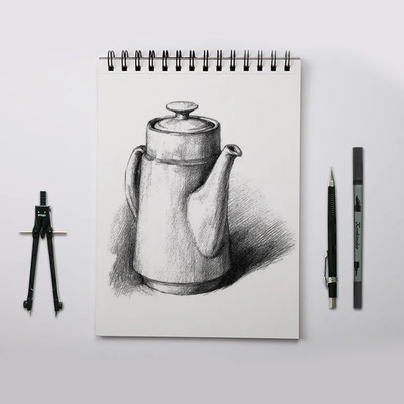 A4 sketchbook with spiral coil binding and 160g paper for drawing and colouring