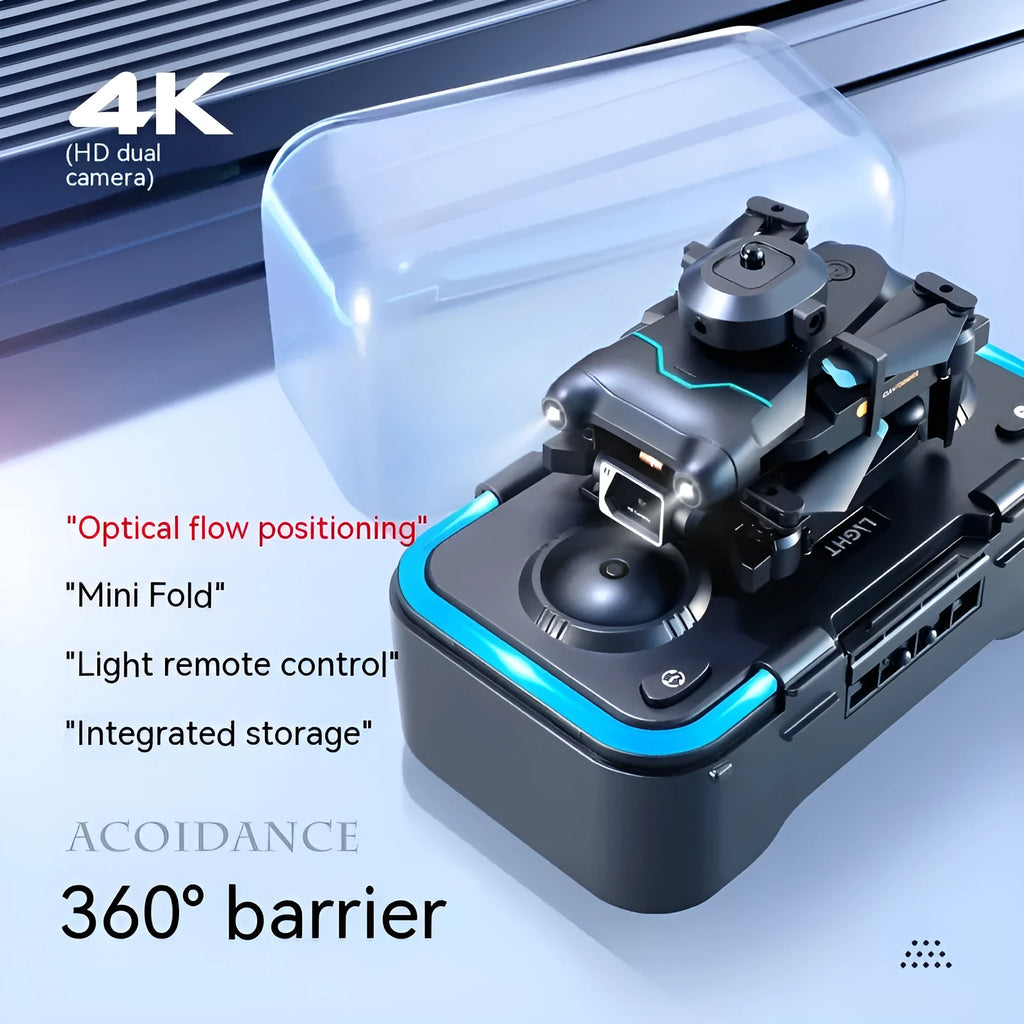 S96-black four-axis drone with dual cameras and obstacle avoidance sensors for aerial photography