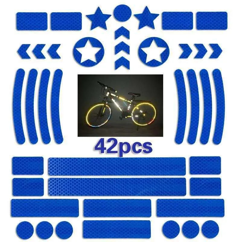Bicycle reflective warning tape with geometric grid pattern in four colour options