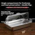 Stainless steel commercial dining plate display box with lid in multiple grid configurations