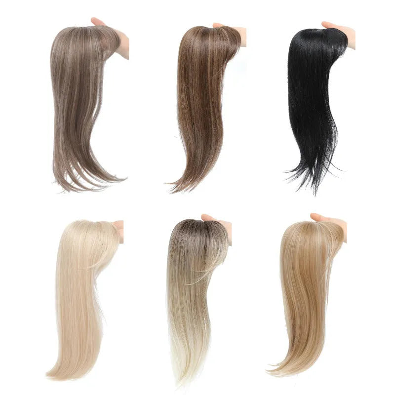 Synthetic high temperature fibre wig hairpiece with inner buckle clip system in one of six colour styles