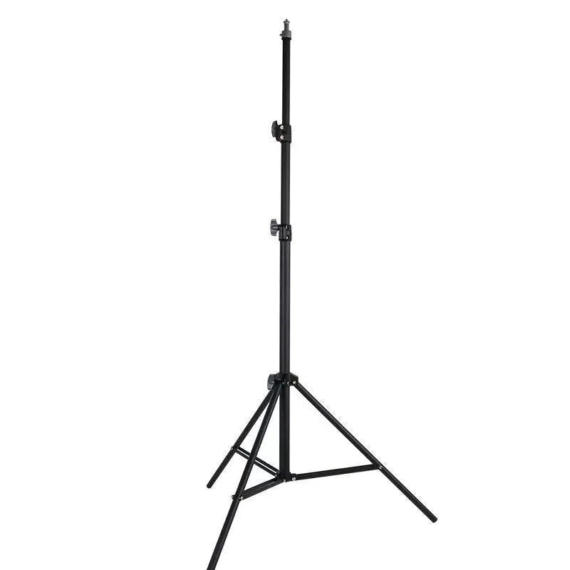 Tripod light stand for floor photography with mobile phone holder and adjustable height options