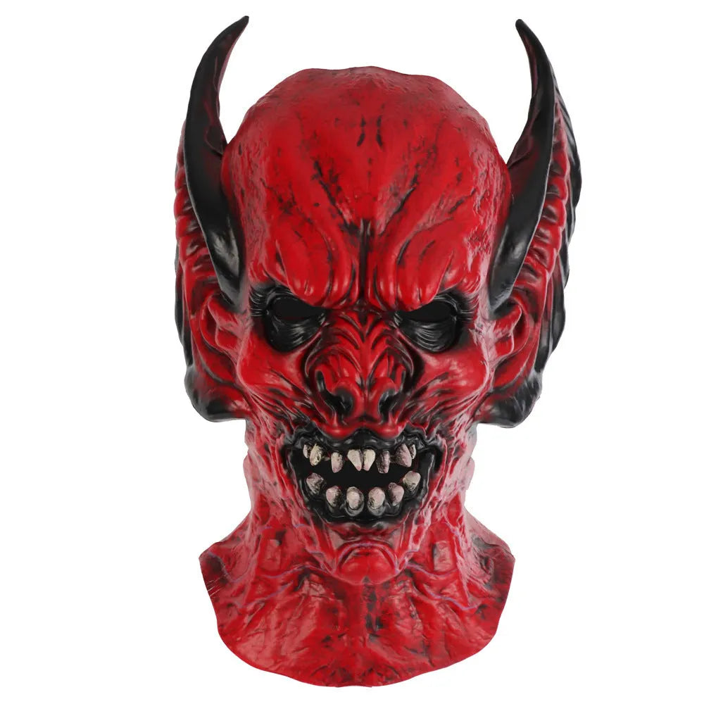 Red bat-shaped party hood mask made from RP foam for Halloween and costume events