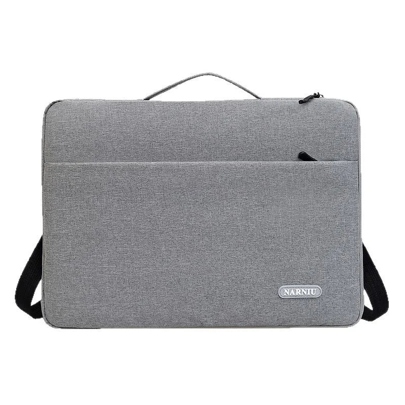 New Fashion Light Liner Laptop Bag Oxford Cloth Shockproof 11-16 Inch Urban Simple Solid Colour Neutral Computer Bag for Men Women Black Gray Pink Seam Detail