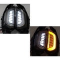 Yamaha NMAX155 LED turn signal steering light kit in white yellow, blue yellow, or red yellow colours