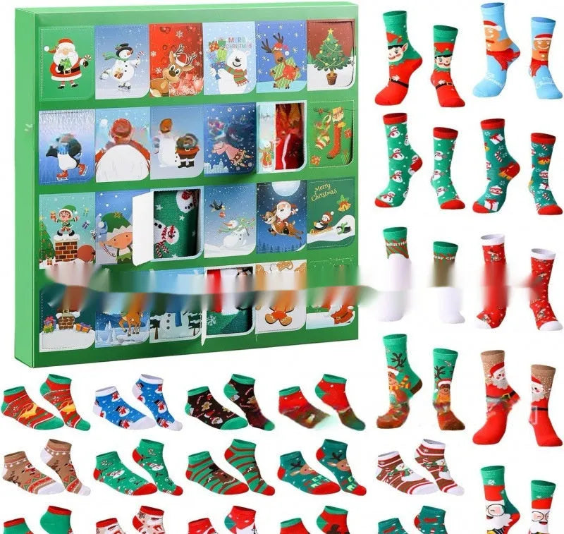 Christmas socks blind box containing one random resin craft ornament for holiday decorations