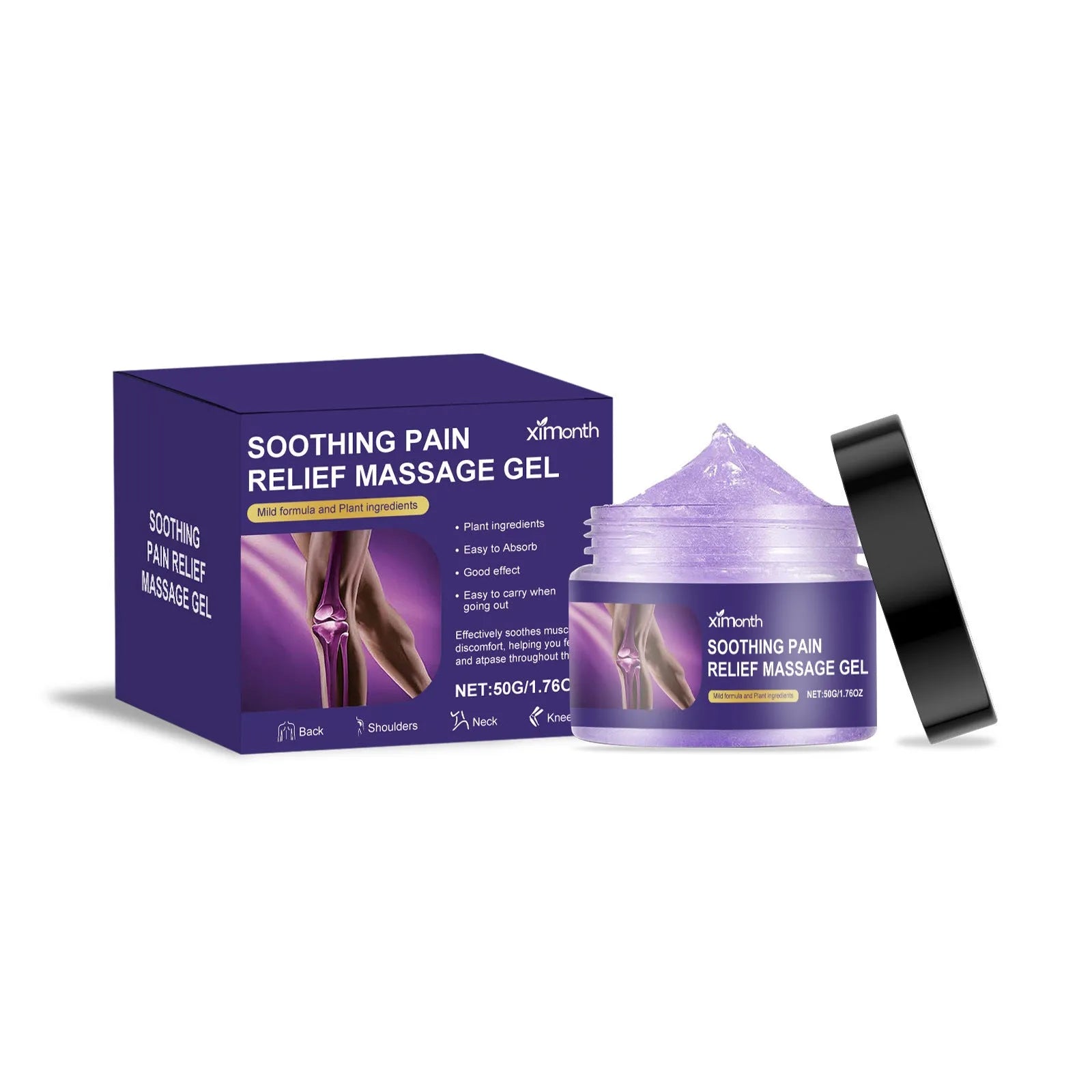 50g body joint care gel pot with cooling formula for muscle and joint relief application