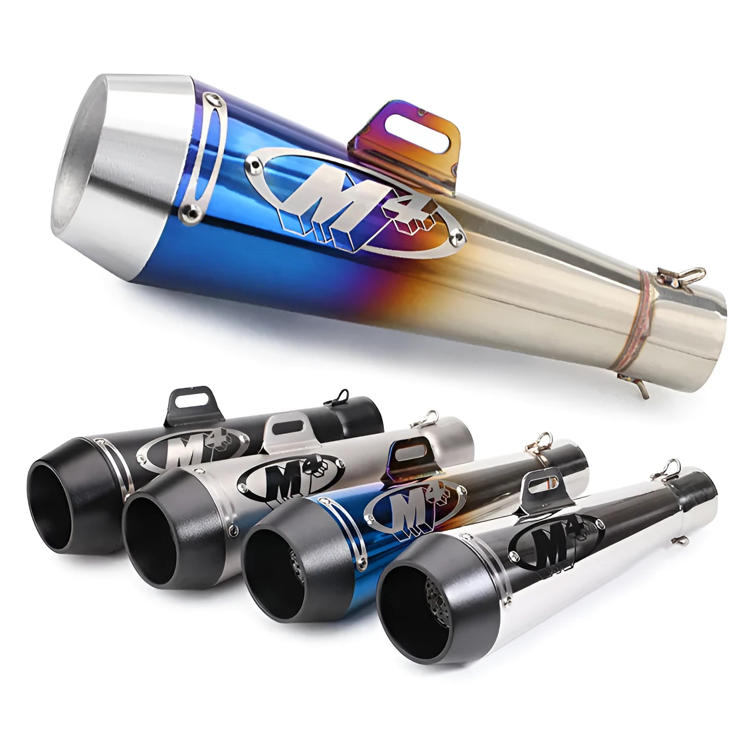 Universal M4 motorcycle exhaust pipe in multiple specification options