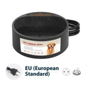 Black ABS pet heating bowl with 2.2 litre capacity for constant temperature food control