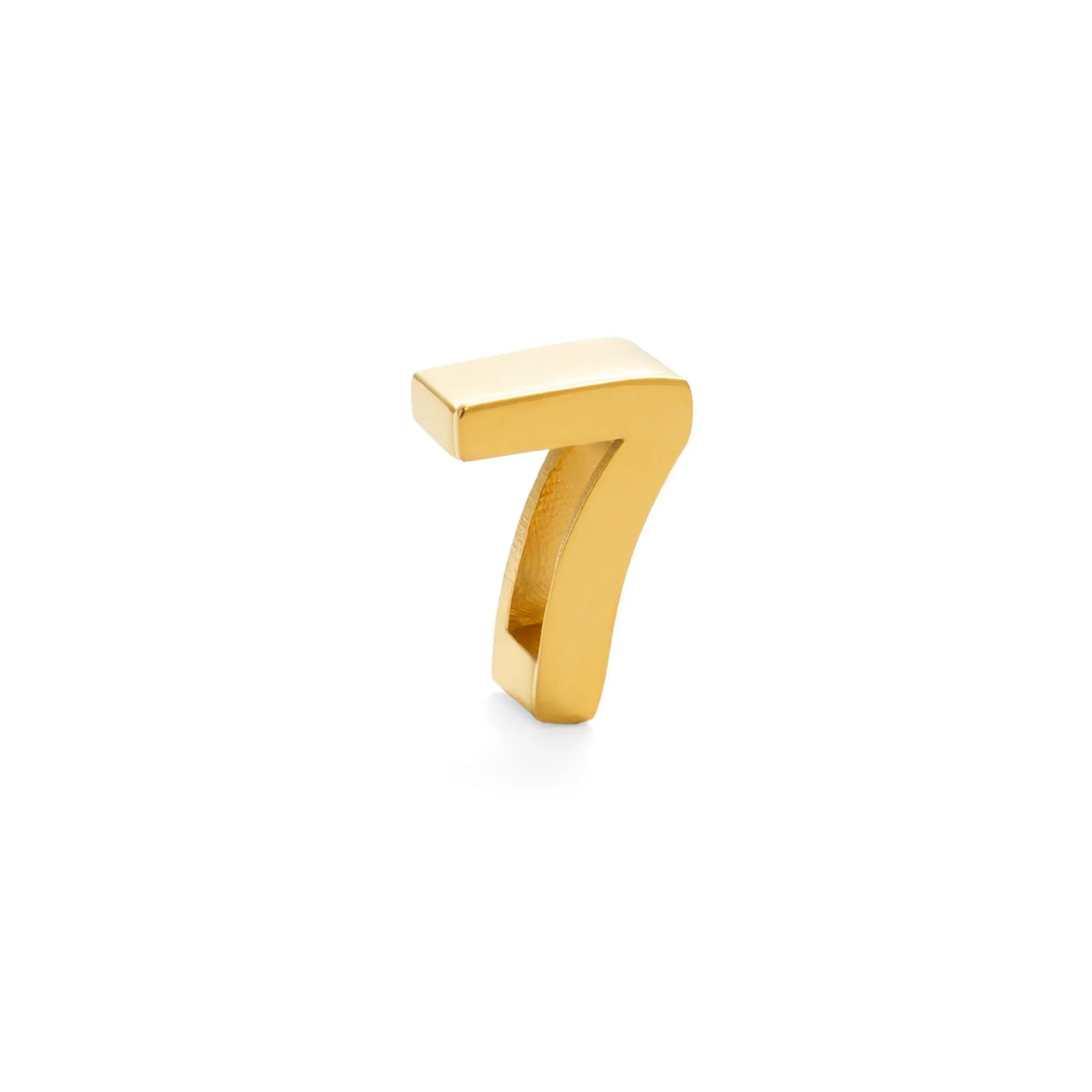 Titanium steel number and letter necklace with gold electroplated finish on grinding chain design