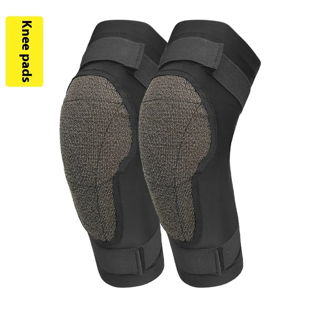 X-ray diffraction skiing hip pad and knee pad set for anti-fall protection in snow sports and cycling.