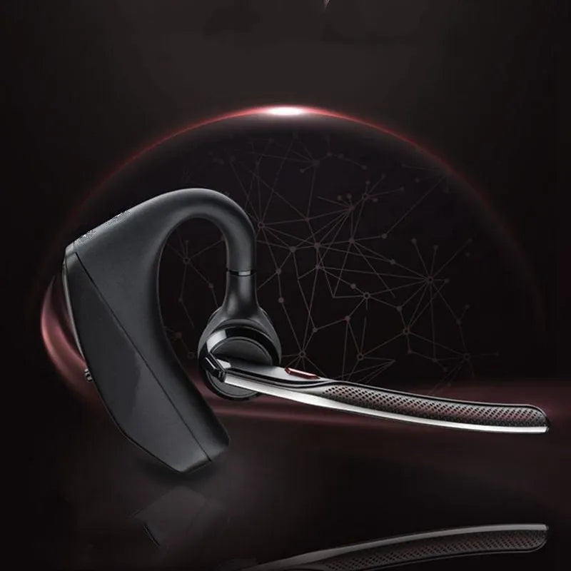 Black plastic Bluetooth sports headphones showing a battery display and USB charging port.