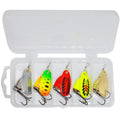 R composite rotating sequins copper bell metal fishing lure in seven colour options including rose gold and yellow green