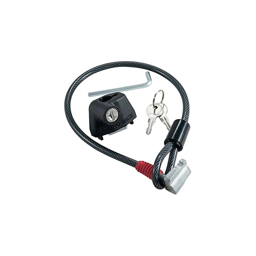 Roof platform steel cable lock with plastic sheathed steel strand in 600mm and 1200mm length options