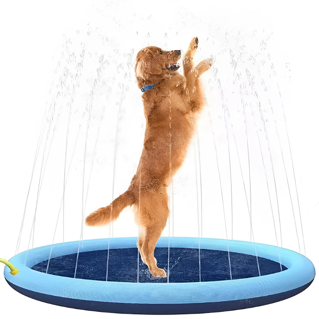 Outdoor dog splash pad mat with anti-slip surface in 100cm 150cm 170cm diameter options