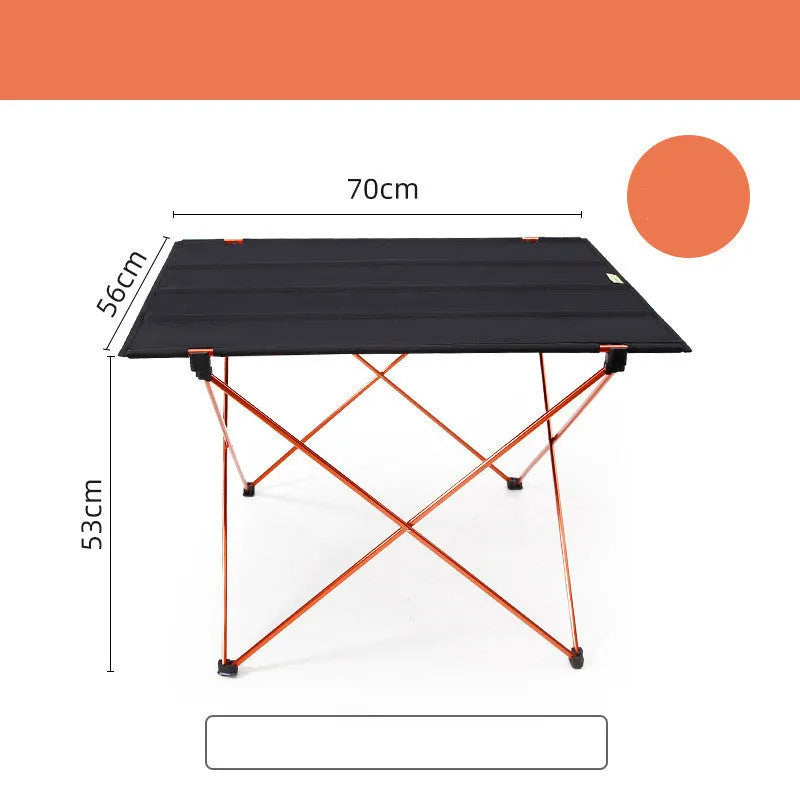 Ultra-light folding tables and chairs set in aviation aluminium alloy, S and L sizes, compact folded for storage